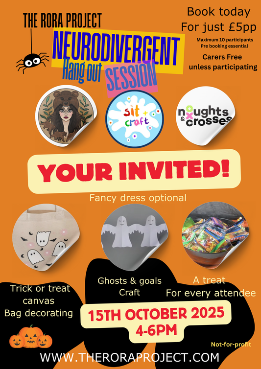 Neuro hangout & craft session Halloween edition 15/10/25 4-6pm