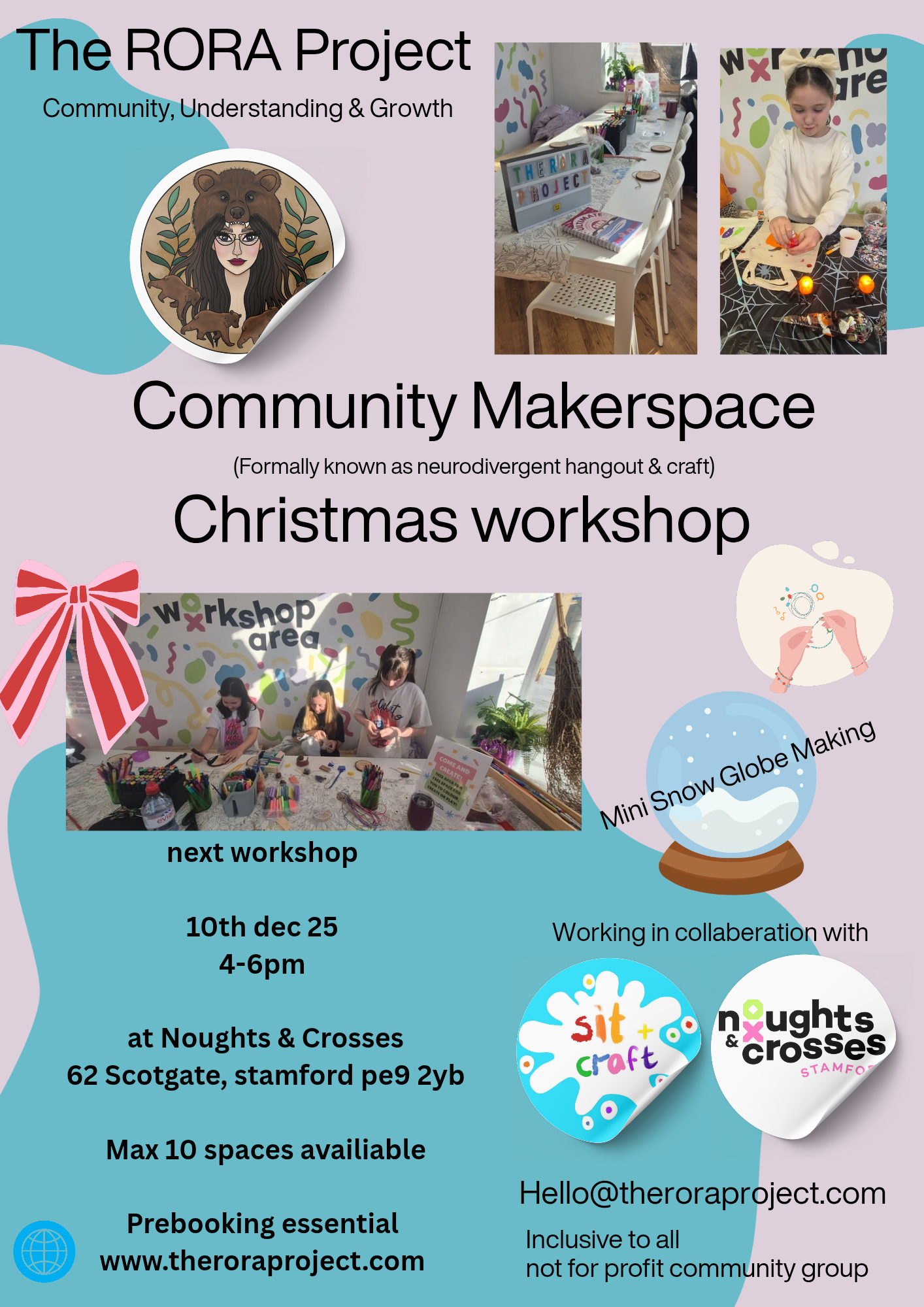 Community makerspace workshop Festive edition 10/12/25 4-6pm